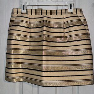 JCREW GOLD STRIPE SKIRT